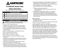 Thumbnail of document Manual - ST-102B Receptacle Tester